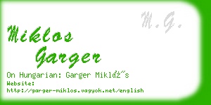 miklos garger business card